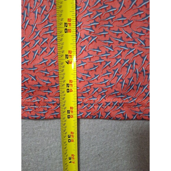 Southern Tide Shirt Mens Medium Shark Print AOP Performance Golf Polo Cocktail - Picture 6 of 7